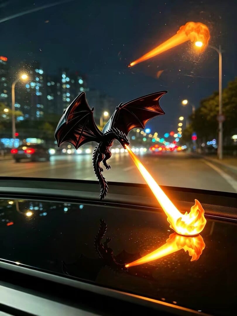 Customer photo review of 3D Fire-Breathing Dragon with Glowing Flame
