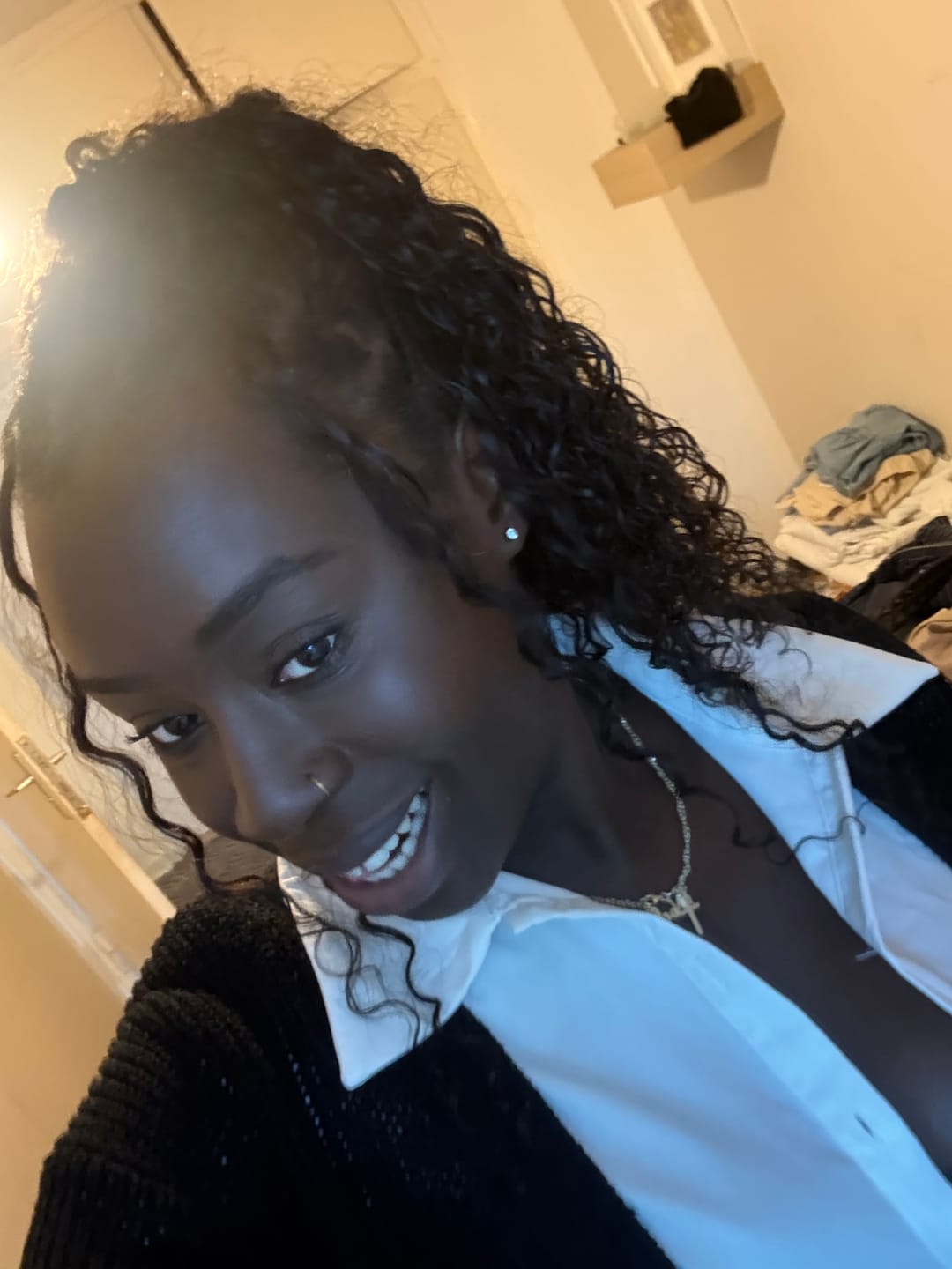 Customer photo review of Spanish Curl Feather Crochet Boho Hair for Braiding (50 Strands)