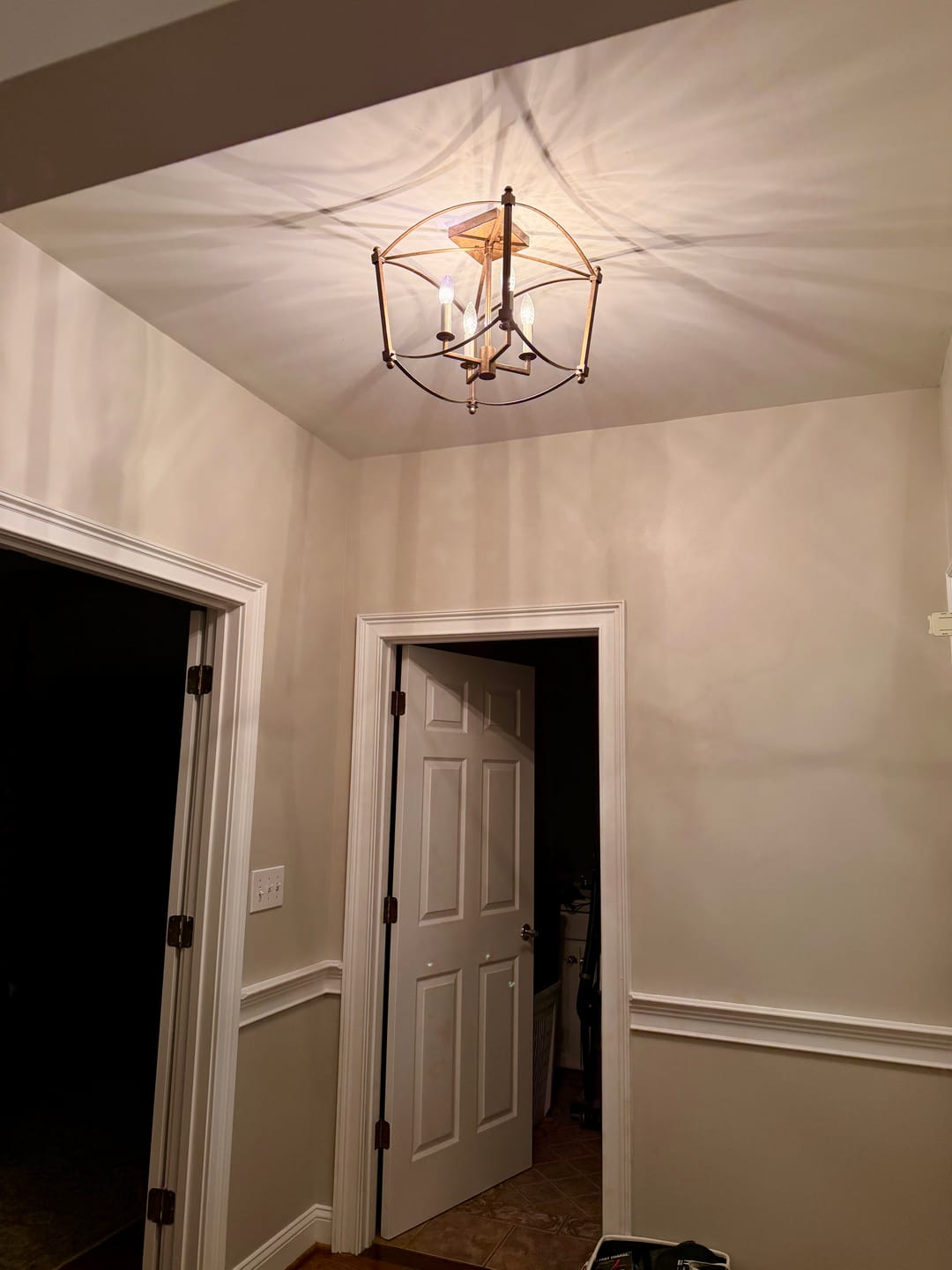 Customer photo review of 4-light French Antique Candle Style Lantern Semi Flush