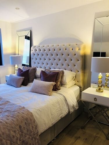Customer photo review of Mila Designer Sleigh Scroll Storage Drawer Divan Bed