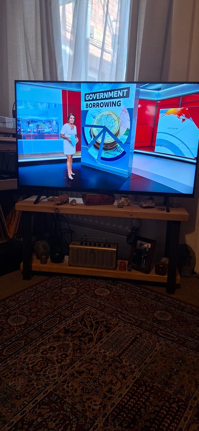 Customer photo review of Industrial style TV Stand | Media Unit
