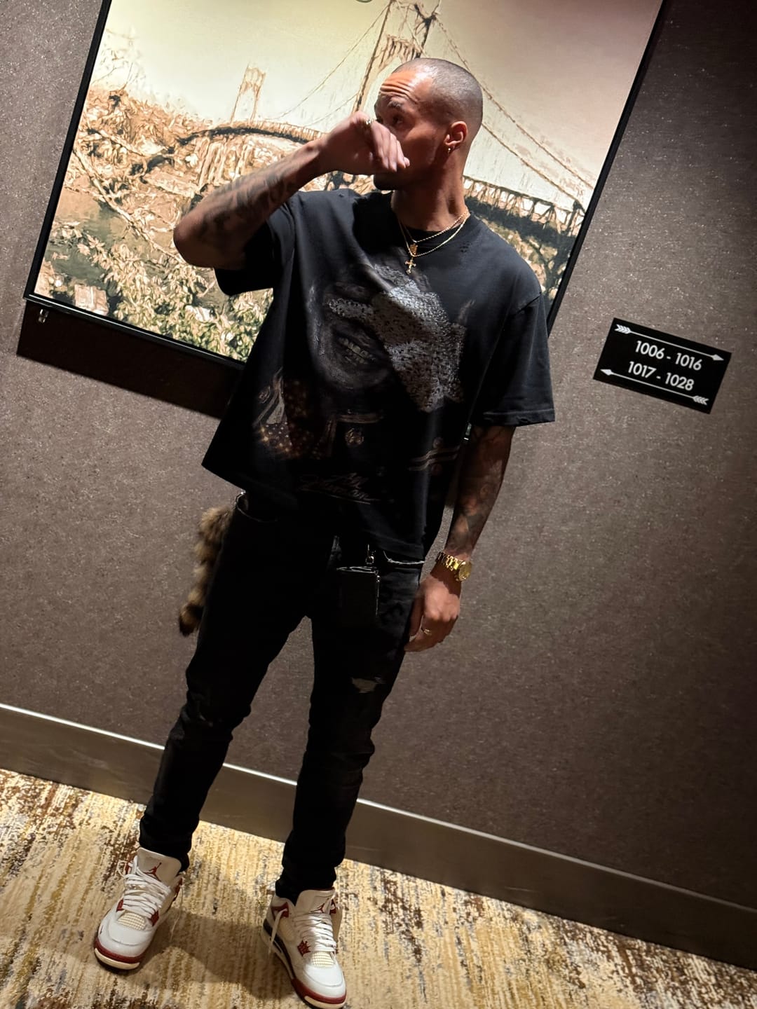 Customer photo review of All Human See You Soon V2 Tee Black
