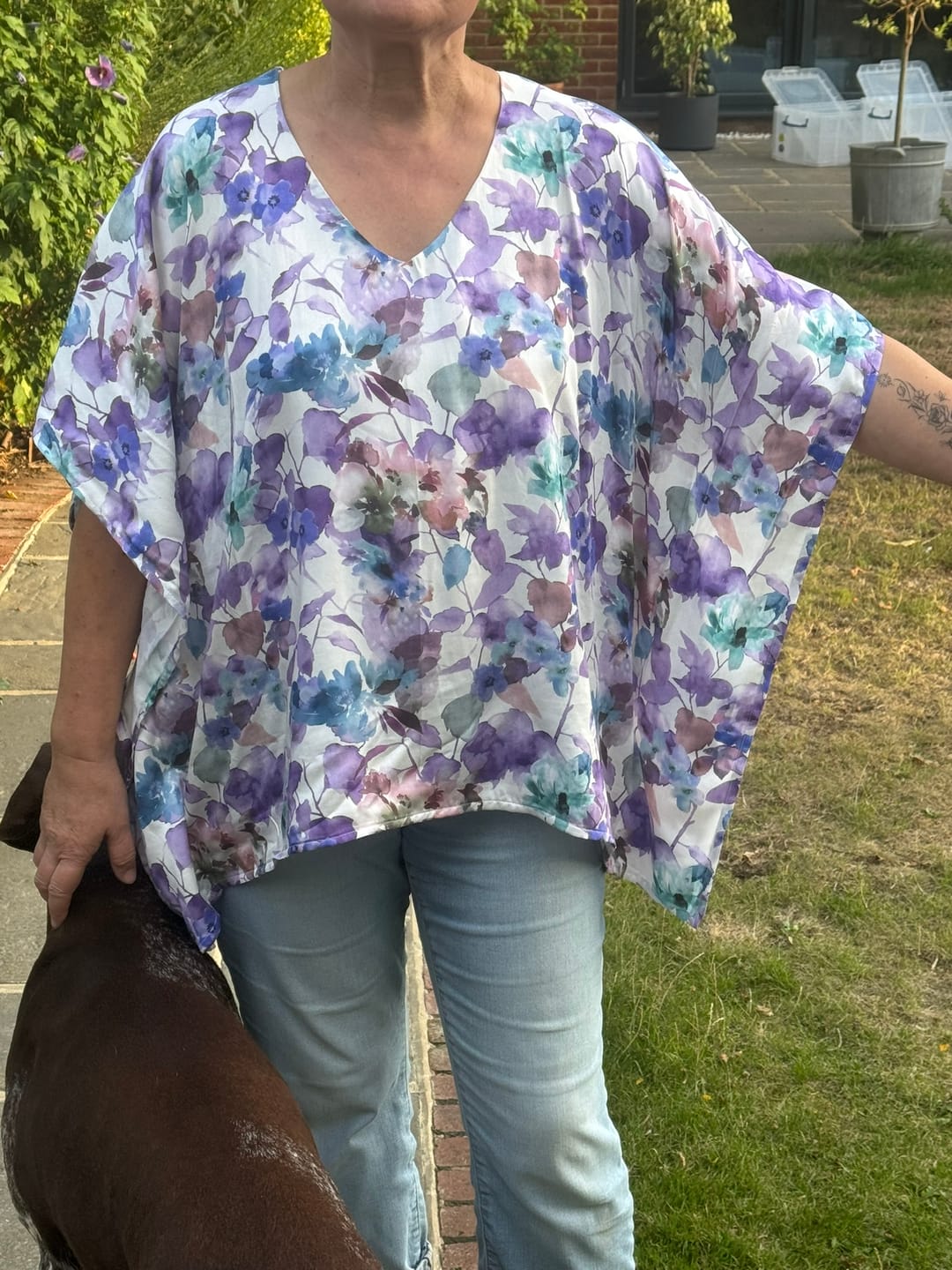 Customer photo review of Wild Watercolour Viscose Satin Fabric