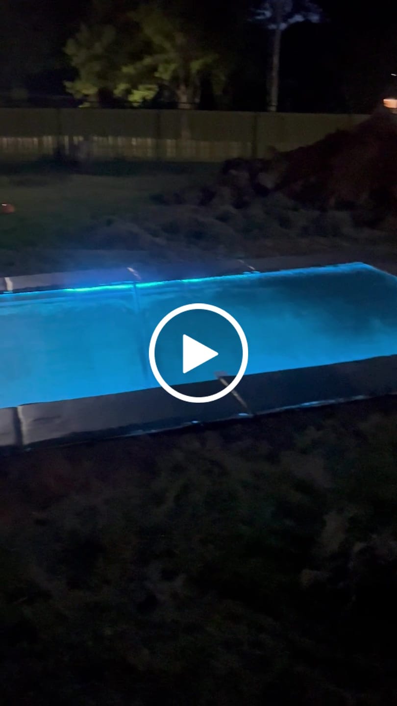 Customer video review of Ultimate Bundle! 10'x17' Rectangle Pro-Line In-ground Trampoline + LED Lights + Hoop