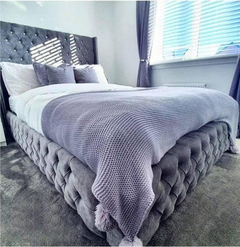 Customer photo review of Dora Wingback Chesterfield Designer Bed