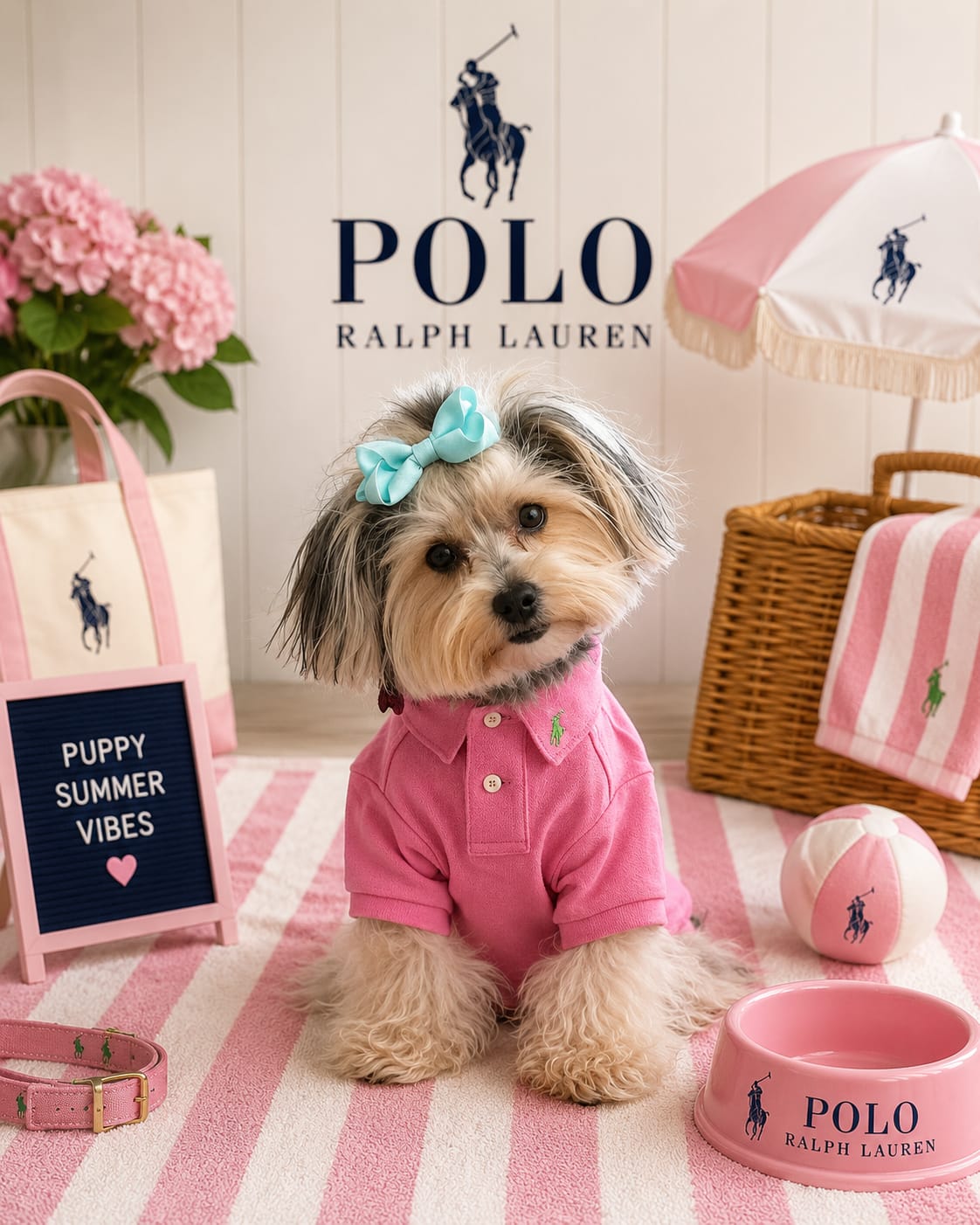 Customer photo review of Polo Ralph Lauren Cotton-Mesh Dog Polo Shirt