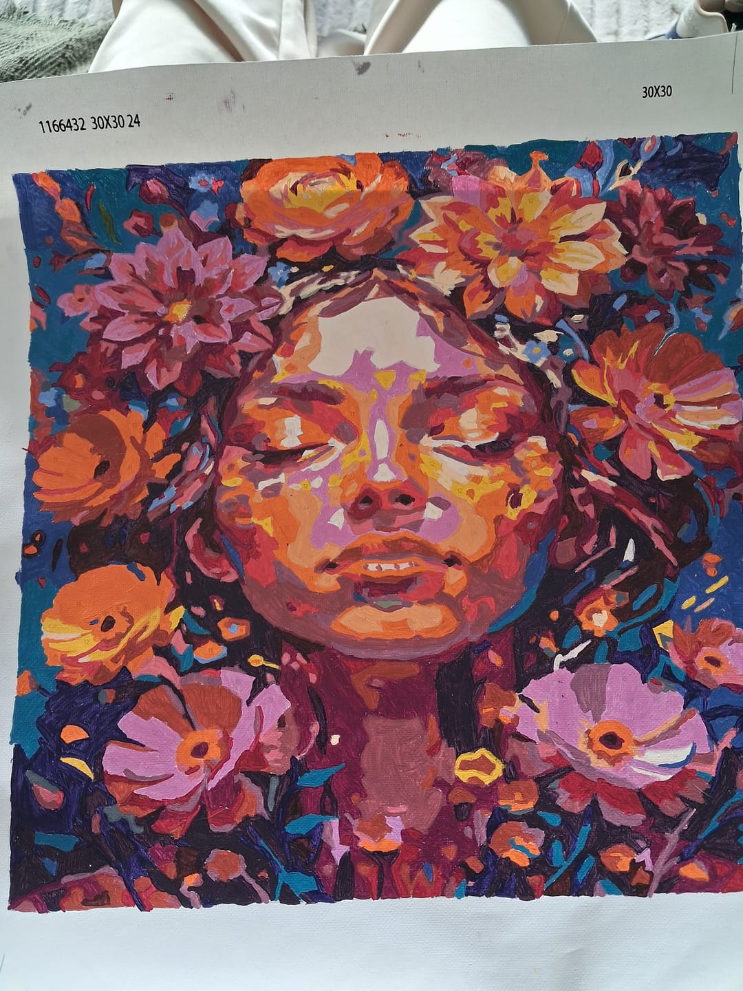 Customer photo review of Petal Glow Serenity (Paint by Numbers)