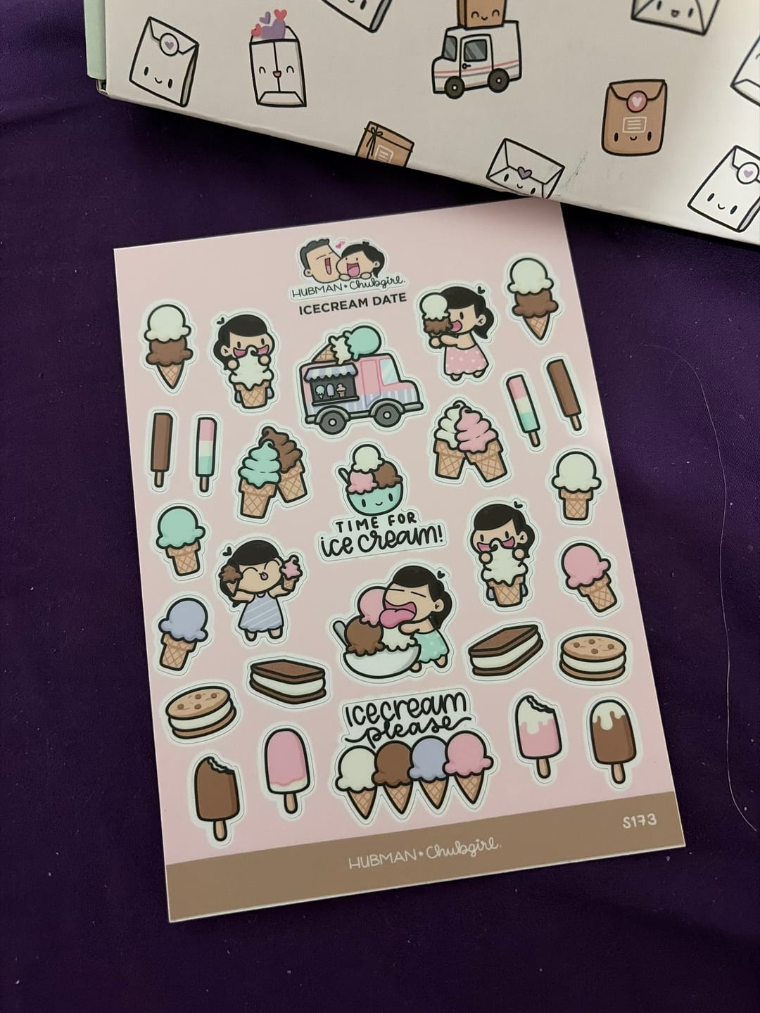 Customer photo review of Icecream Date Sticker Sheet