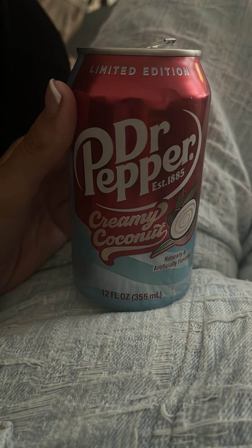 Customer photo review of Dr Pepper Creamy Coconut 12floz/355ml - Pack of 12