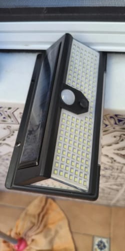 Customer photo review of Solar Outdoor Wall Light LED PIR Motion Sensor IP65