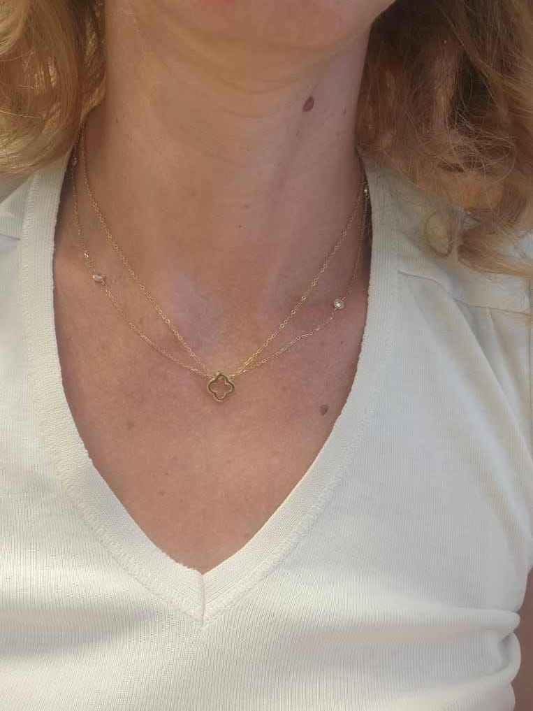 Customer photo review of Multi Stone Chain Necklace