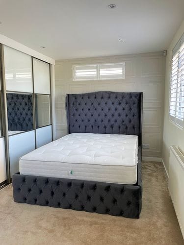 Customer photo review of Brompton Wing Back Chesterfield Designer Bed
