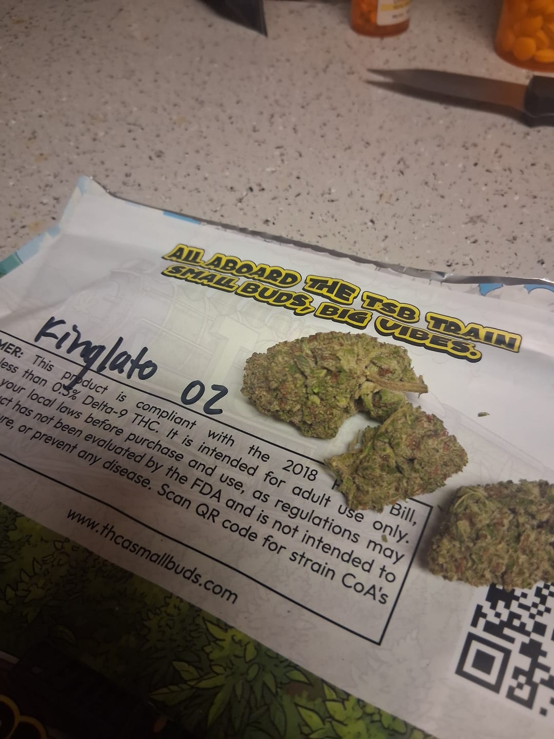 Customer photo review of Kinglato THCA Flower