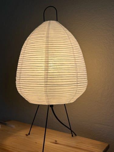 Customer photo review of Japanese Paper Lantern Floor Lamp | Stand Light for Home