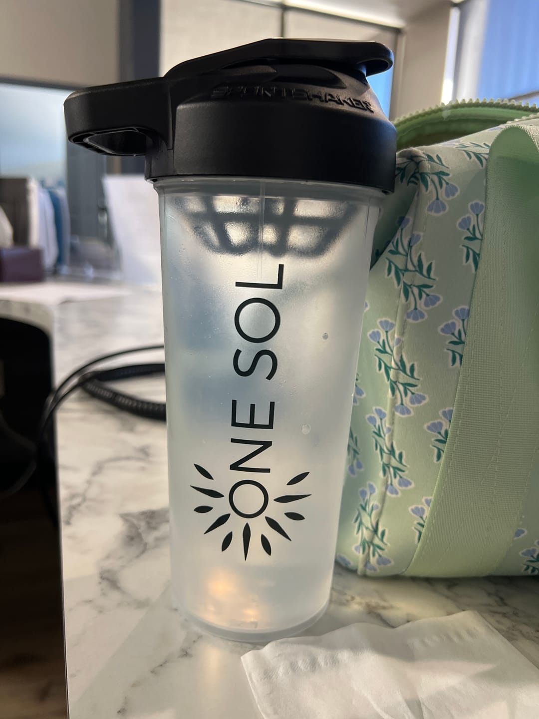 Customer photo review of One Sol Sport Shaker - Clear & Black