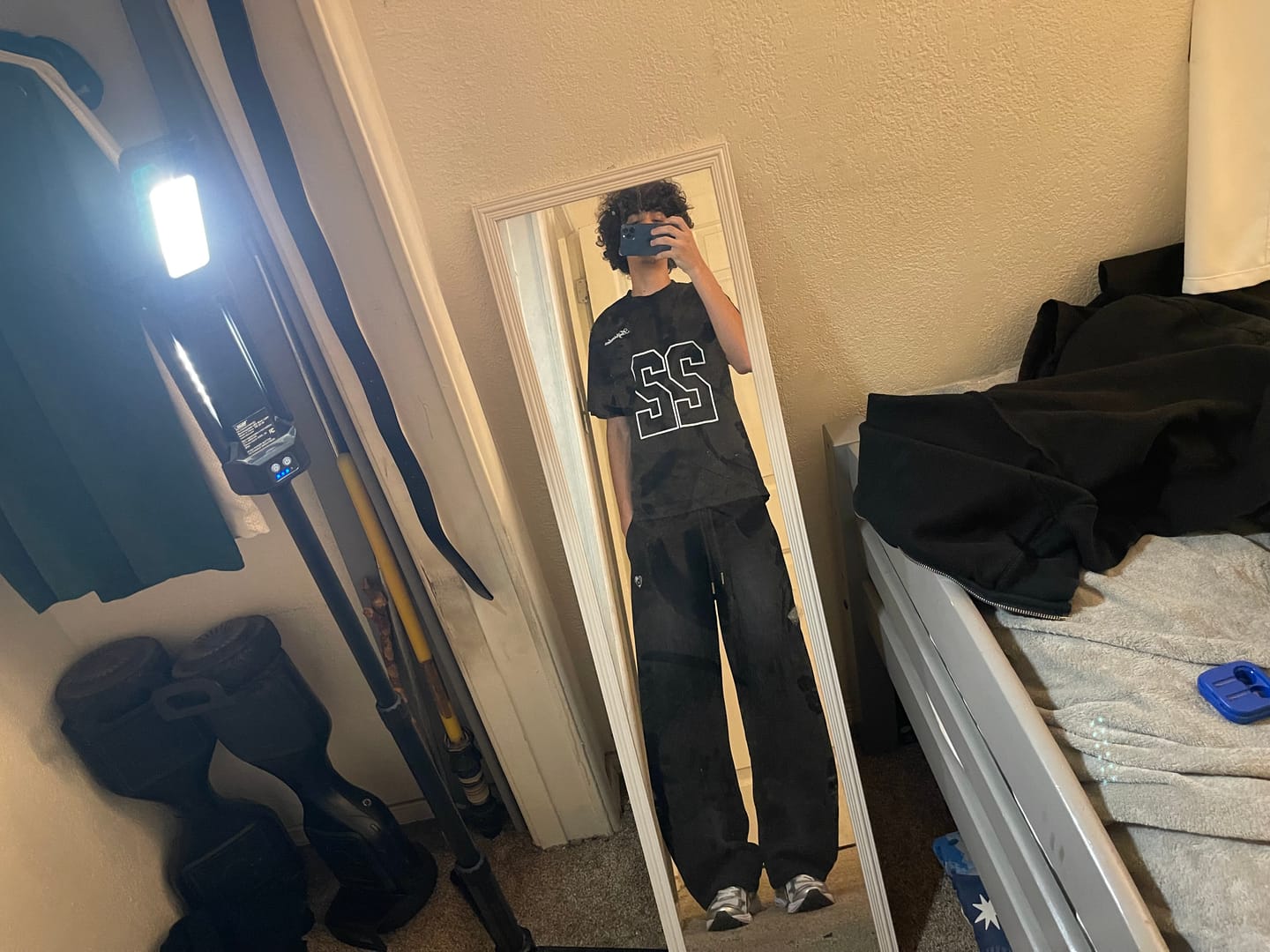 Customer photo review of Aelfric Eden Leopard Double Waist Baggy Sweatpants