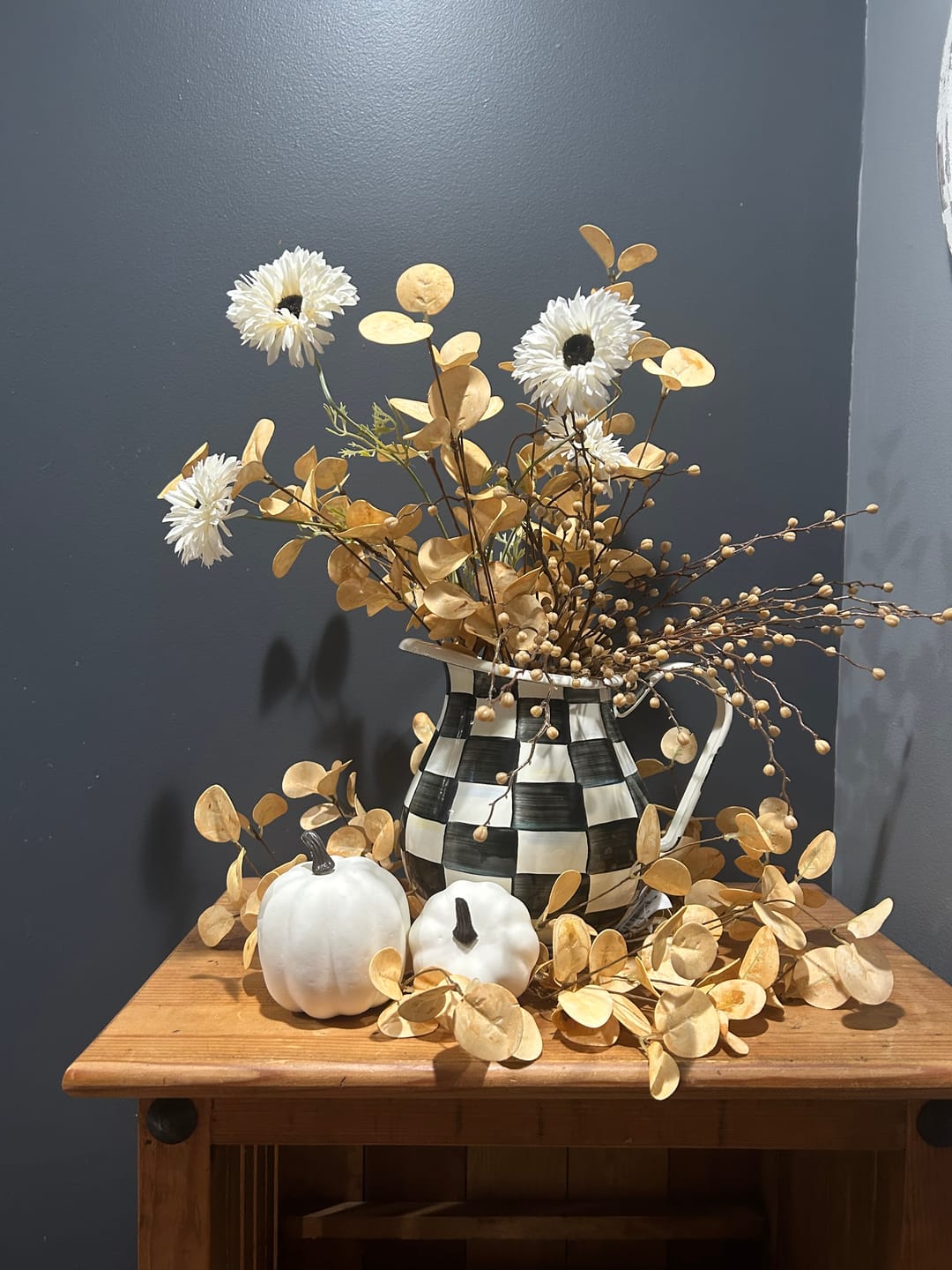 Customer photo review of Golden Wheat Eucalyptus Candle Ring