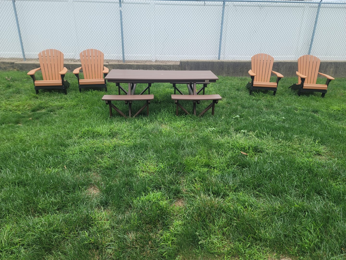 Customer photo review of Set of 4 Adirondack Chairs Original King Size