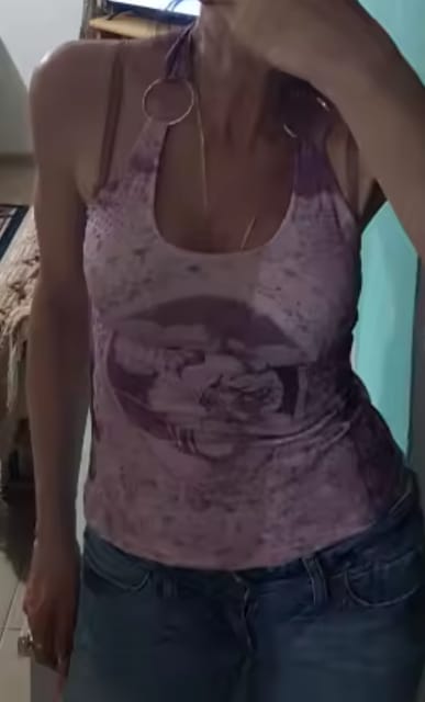 Customer photo review of Rosalie Floral Halter Top