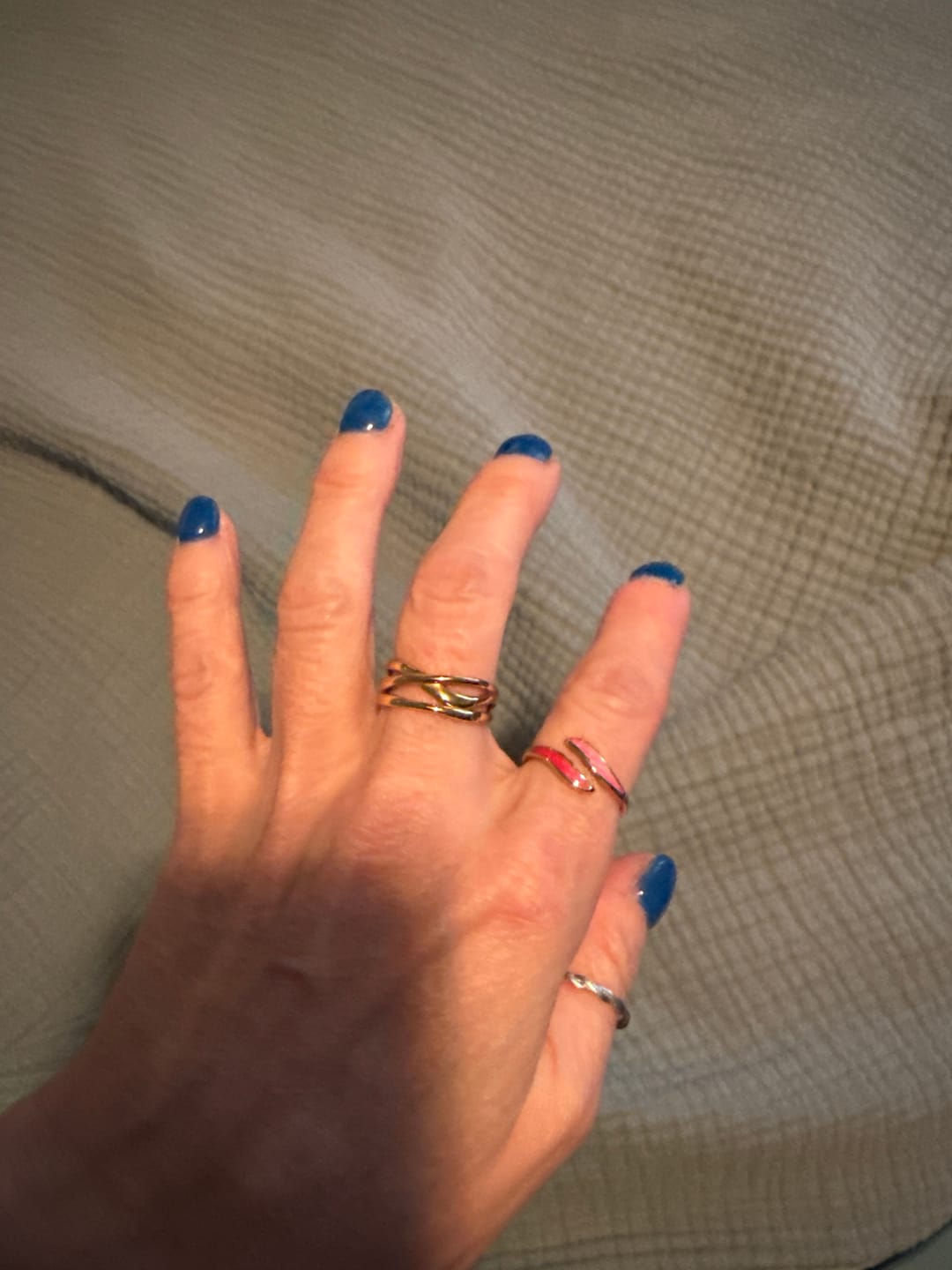 Customer photo review of Entwined Maisie Gold Ring