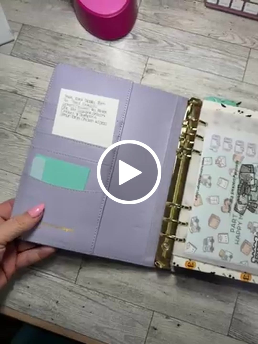 Customer video review of Vegan Leather Binder/Planner - Purple Critters