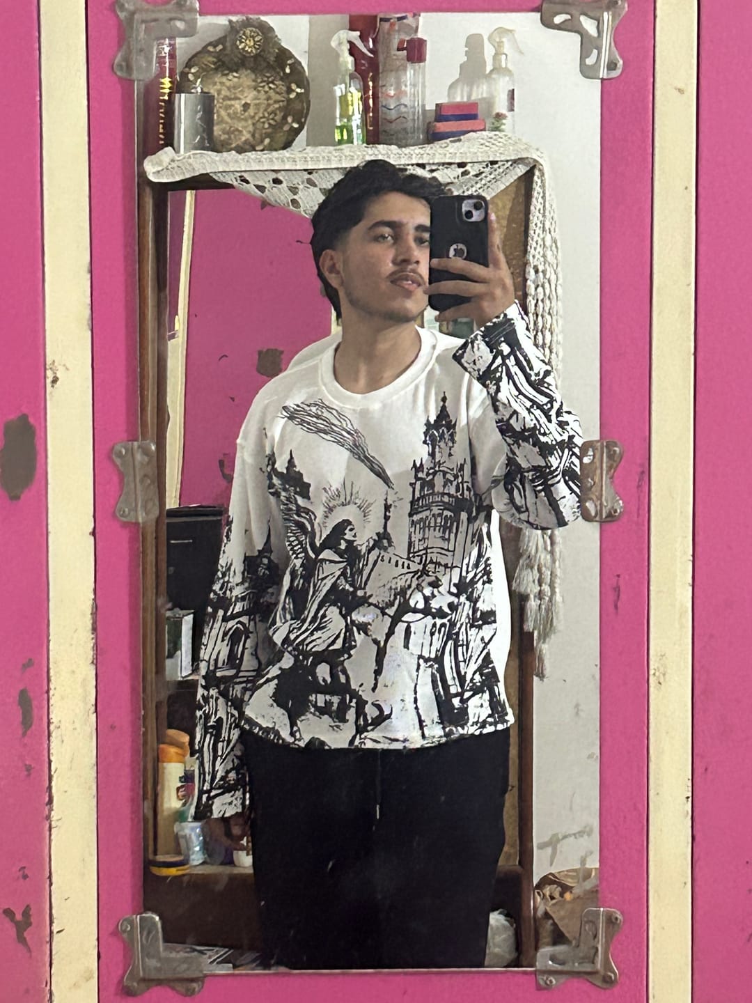 Customer photo review of THE FALLEN CATHEDRAL WAFFLE TEE