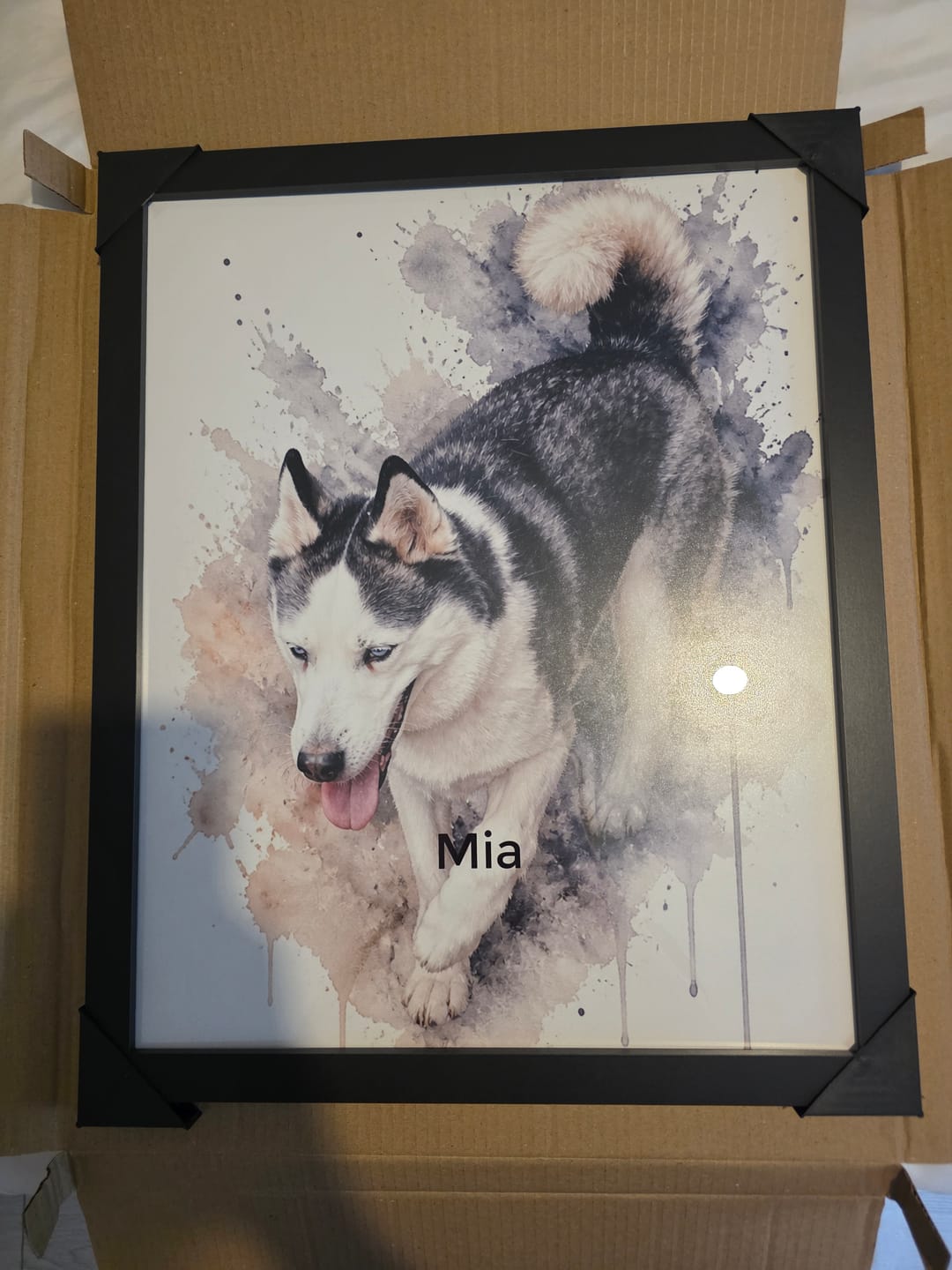 Customer photo review of Watercolour Realistic Portrait - Personalised Poster