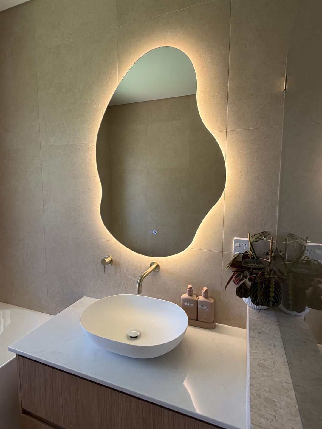 Customer photo review of Lumière – Back-Lit LED Bathroom Mirrors