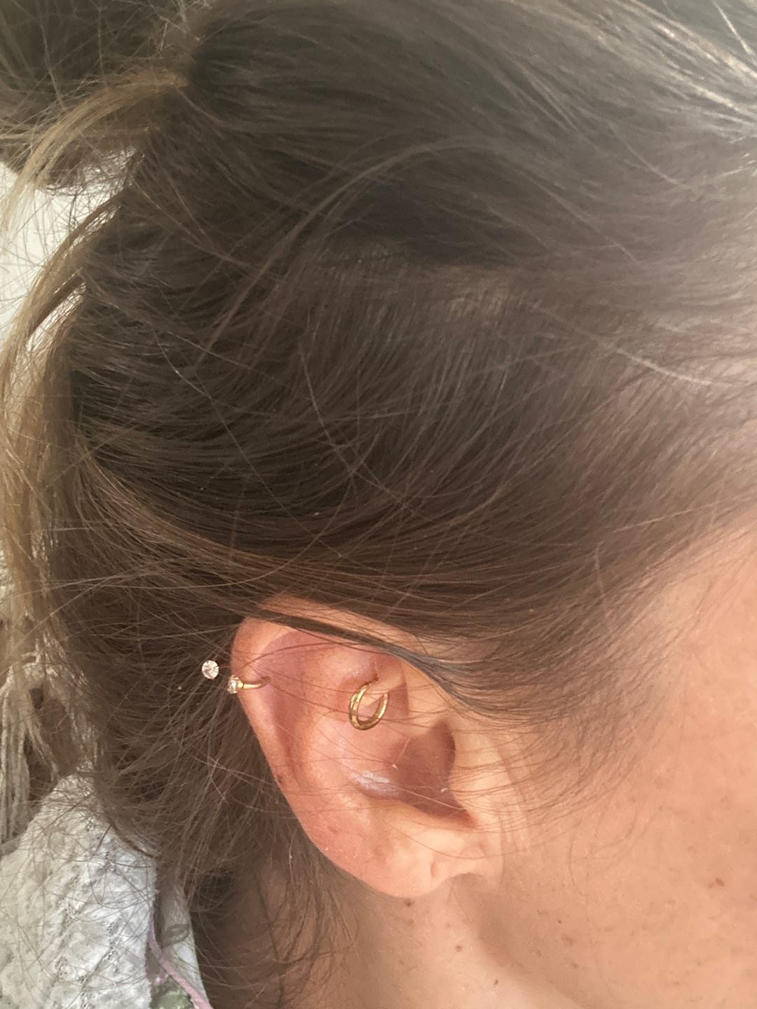 Customer photo review of Roxi U hoop gold