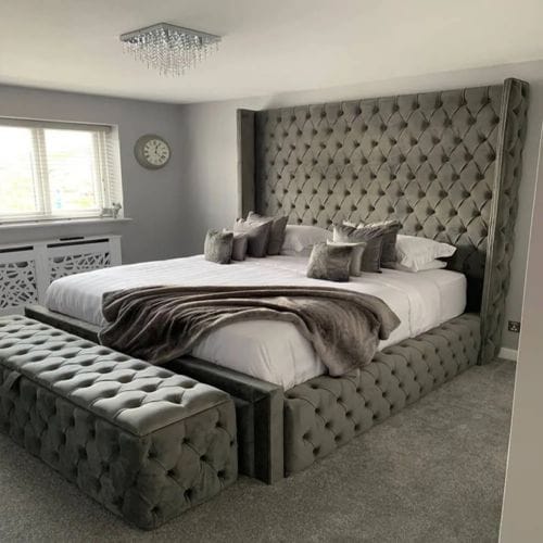 Customer photo review of Jamie Upholstered Sides Fabric Luxury Designer Bed