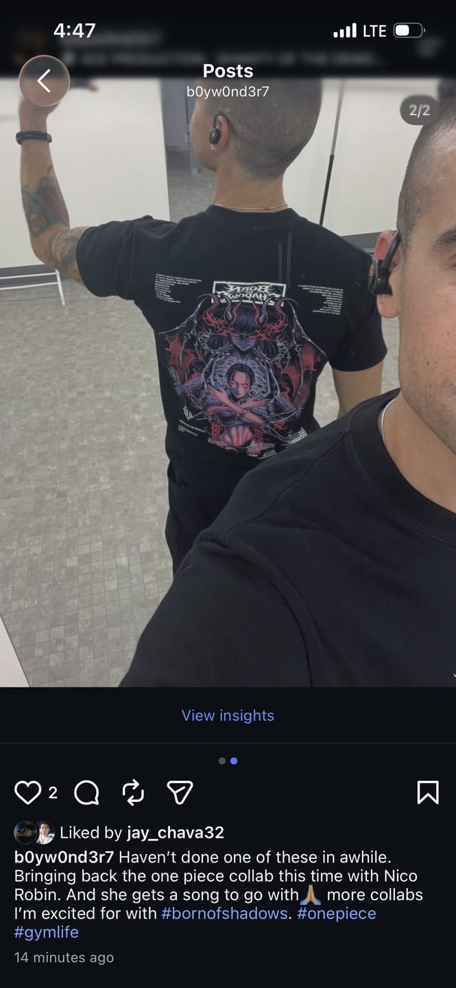 Customer photo review of [Limited Edition] 'One Piece: Nico Robin' Back T-Shirt