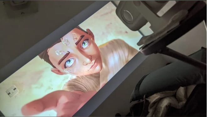 Customer photo review of Glowyll CineWall Projektor
