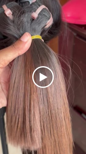 Customer video review of Vietnamese Super Double Drawn Bone Straight Ombre Chocolate Brown Bundles