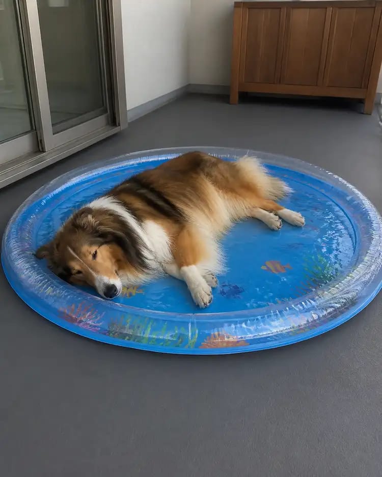 Customer photo review of Upgraded Nail-Resistant Cooling Water Bed