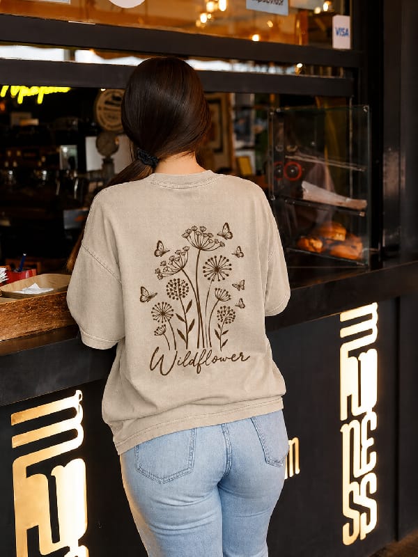 Customer photo review of Wildflower Washed Print Tee