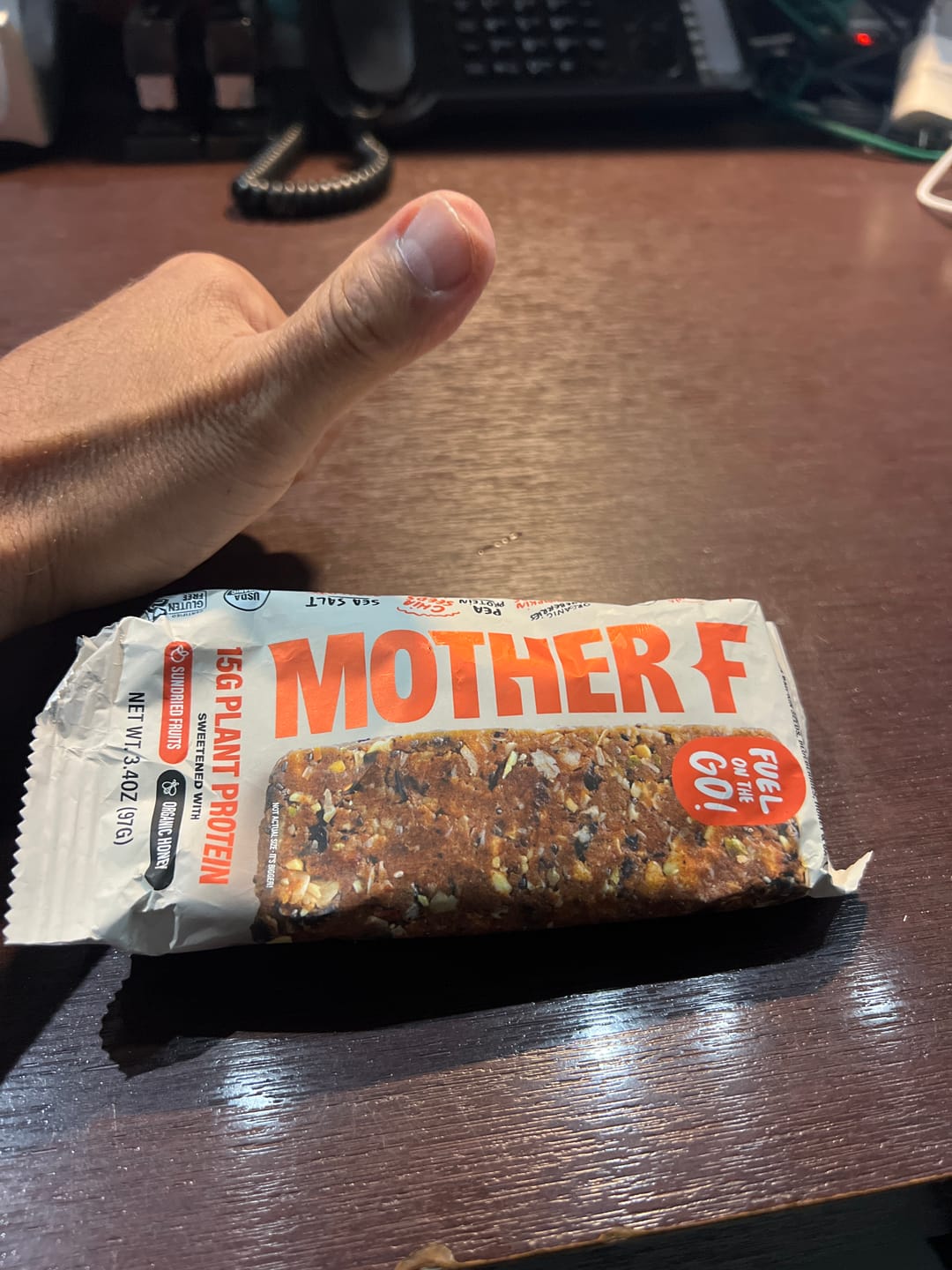 Customer photo review of 97g Mother F Bar