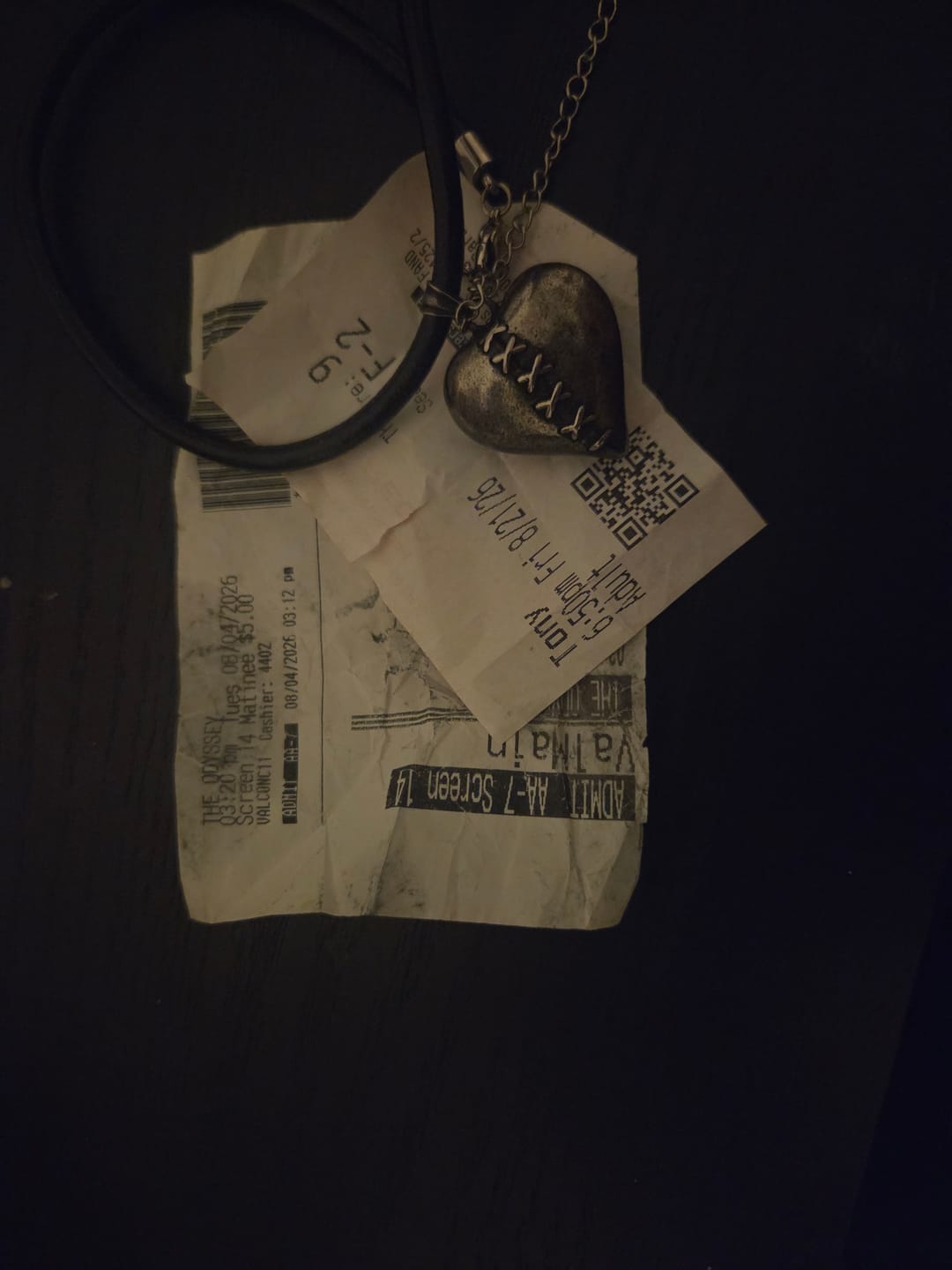 Customer photo review of Heartache Necklace