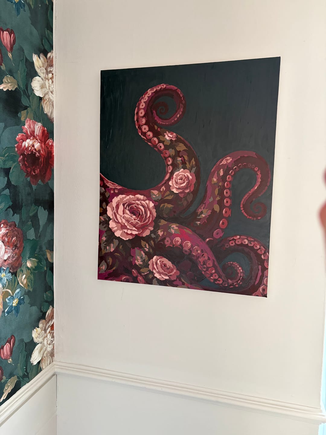Customer photo review of The Blooming Kraken | Paint by Number