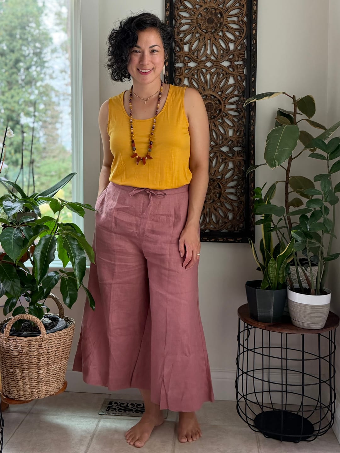 Customer photo review of NEW! Linen Culotte Nostalgia Rose