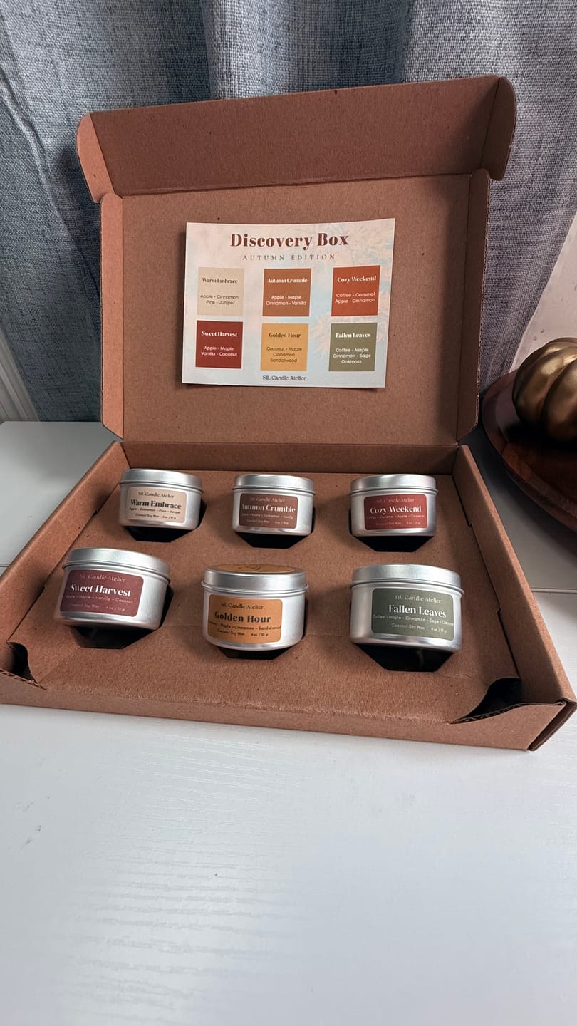 Customer photo review of 2 oz Candle Tin 6-Pack Shipping Box™