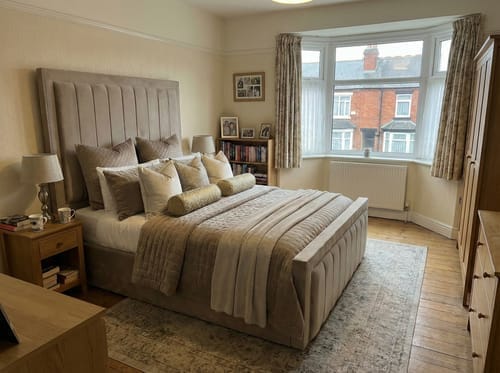 Customer photo review of Warwick Stripe Line Panel Bumper Head Bed