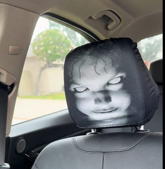 Customer photo review of Headboard cover horror