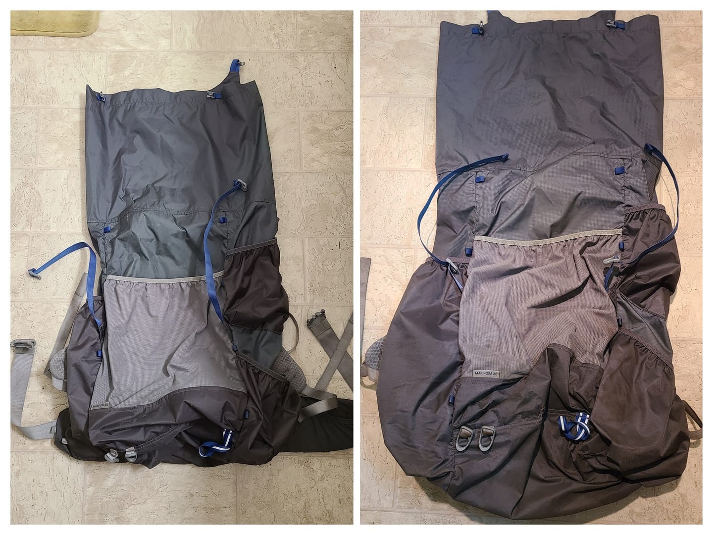 Customer photo review of Mariposa 60 Backpack