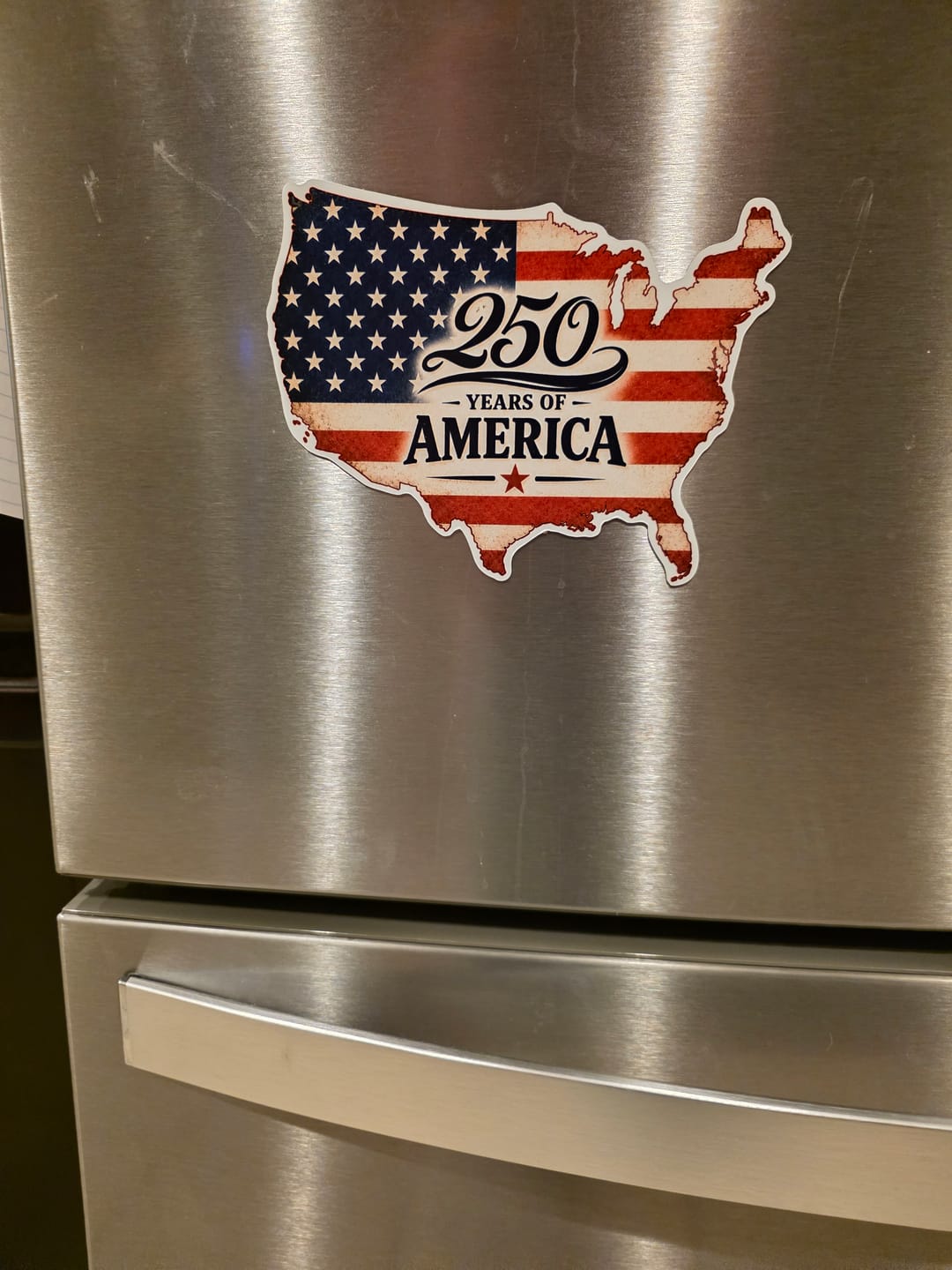 Customer photo review of America 250 Years Car Magnet – Vintage USA Flag
