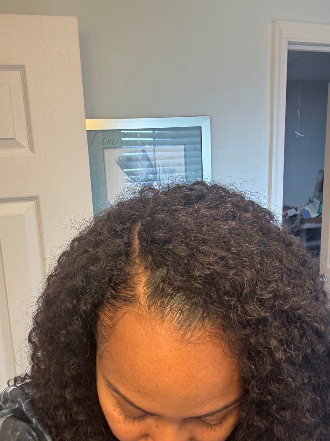 Customer photo review of Ywigs Burmese Water Curly Human Crochet Hair