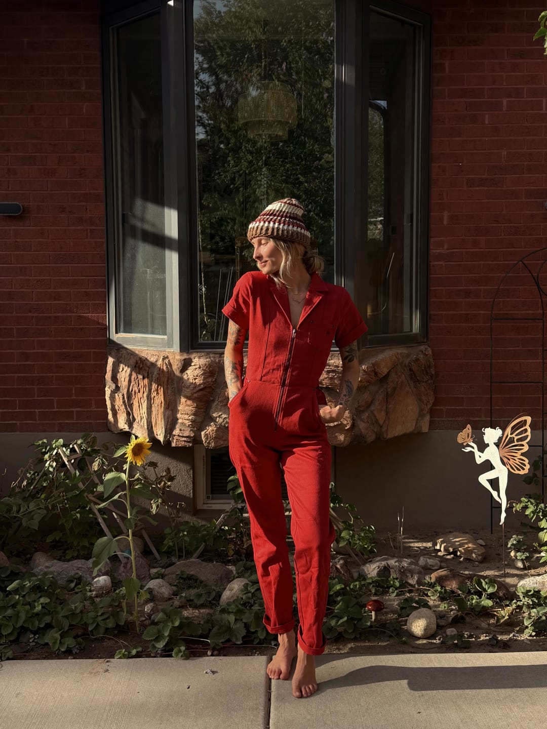 Customer photo review of Hell Crew Coverall - Red Rose