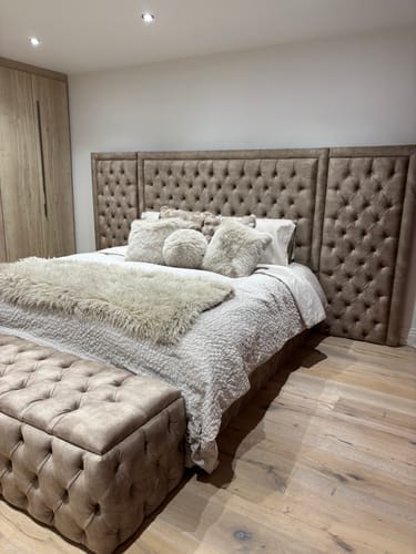 Customer photo review of Full Upholstery Sides Chesterfield Designer Ottoman Box