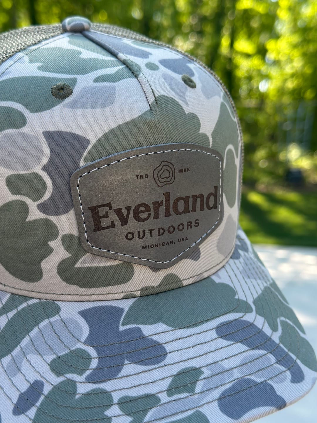 Customer photo review of Richardson 112PFP Camo Custom Leather Patch Hat