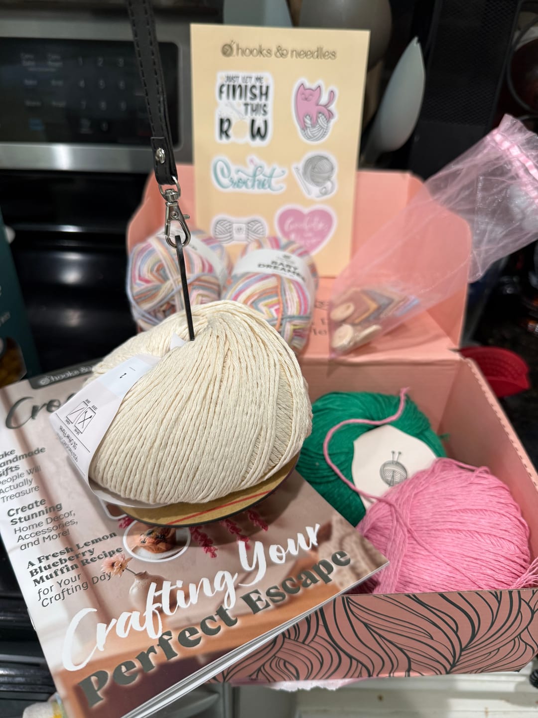 Customer photo review of Extra 2 Mystery Balls of Yarn