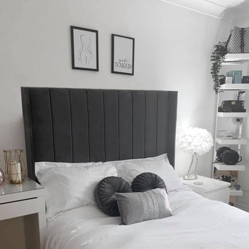 Customer photo review of Piper Stripe Panel Lined Bed